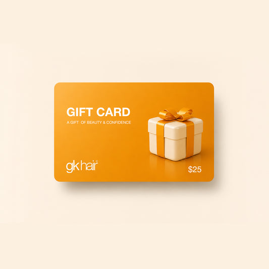 GK Hair gift card graphic, $25